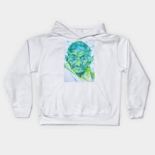 MAHATMA GANDHI watercolor portrait .2 Kids Hoodie